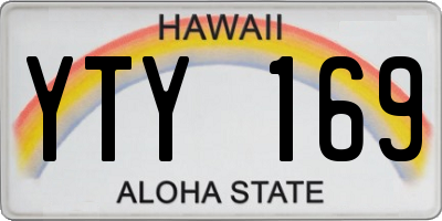 HI license plate YTY169