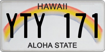 HI license plate YTY171