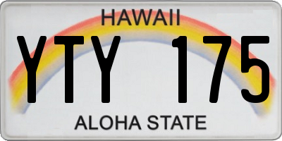 HI license plate YTY175