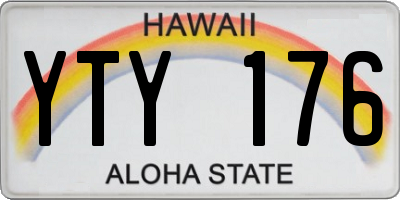 HI license plate YTY176
