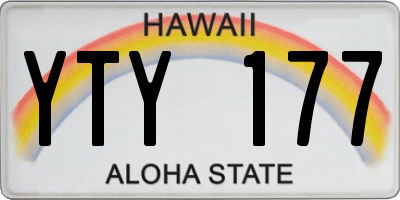 HI license plate YTY177