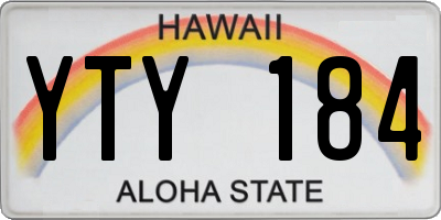 HI license plate YTY184