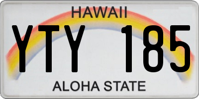 HI license plate YTY185