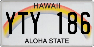 HI license plate YTY186