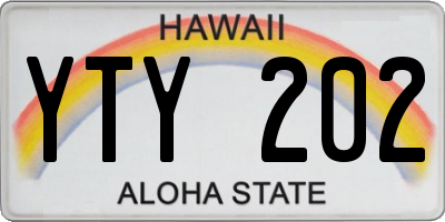 HI license plate YTY202