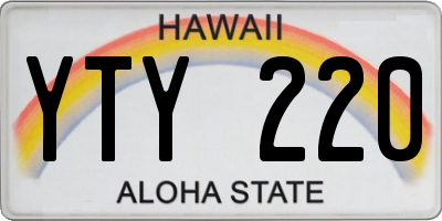 HI license plate YTY220