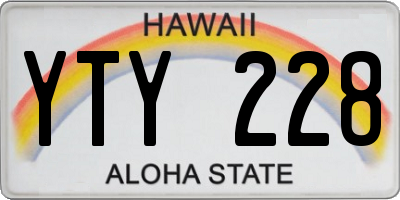 HI license plate YTY228