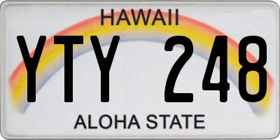 HI license plate YTY248