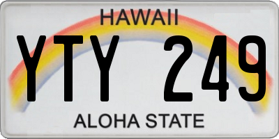 HI license plate YTY249