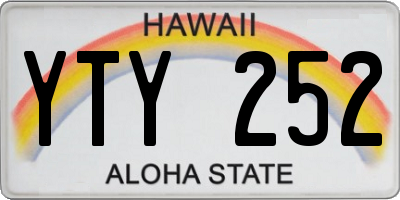 HI license plate YTY252