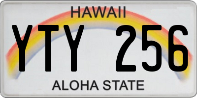 HI license plate YTY256