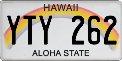 HI license plate YTY262