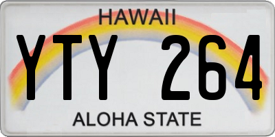 HI license plate YTY264