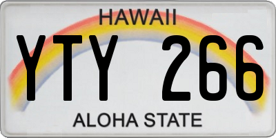 HI license plate YTY266