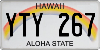 HI license plate YTY267
