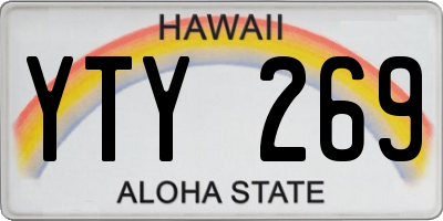 HI license plate YTY269