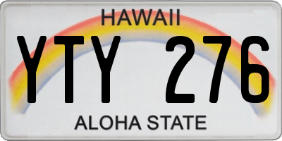 HI license plate YTY276