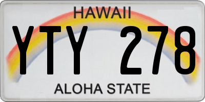 HI license plate YTY278