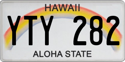 HI license plate YTY282
