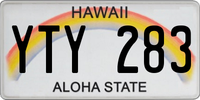 HI license plate YTY283