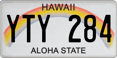HI license plate YTY284