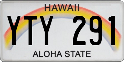 HI license plate YTY291