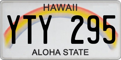 HI license plate YTY295