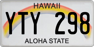 HI license plate YTY298
