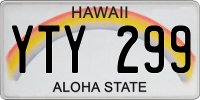 HI license plate YTY299