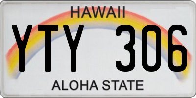 HI license plate YTY306