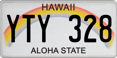HI license plate YTY328