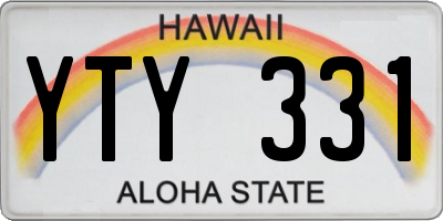HI license plate YTY331