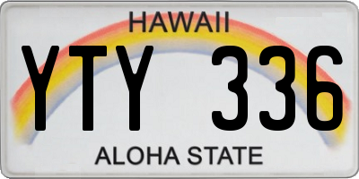 HI license plate YTY336