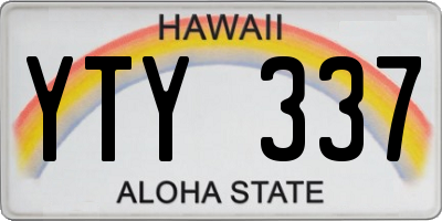 HI license plate YTY337