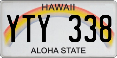HI license plate YTY338