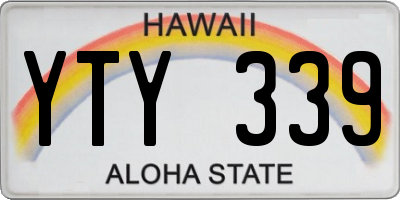 HI license plate YTY339