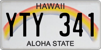 HI license plate YTY341
