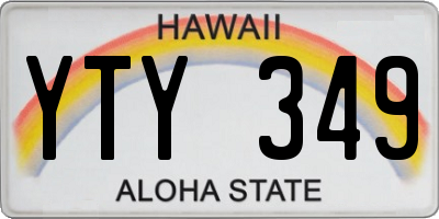 HI license plate YTY349