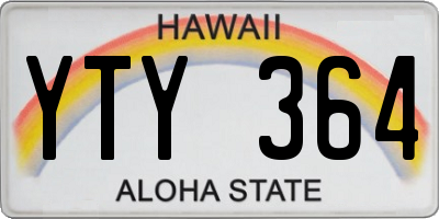 HI license plate YTY364