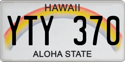HI license plate YTY370