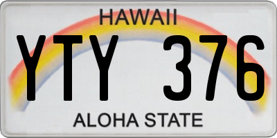 HI license plate YTY376