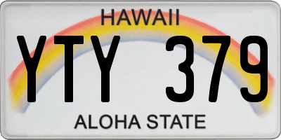 HI license plate YTY379