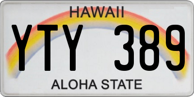 HI license plate YTY389