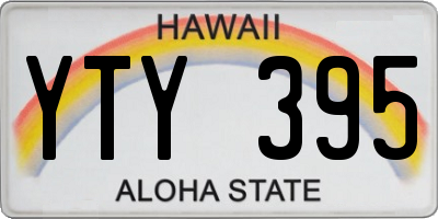 HI license plate YTY395