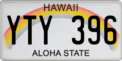 HI license plate YTY396