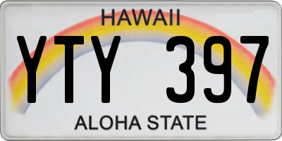 HI license plate YTY397