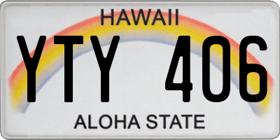 HI license plate YTY406