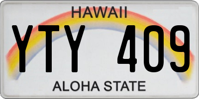 HI license plate YTY409