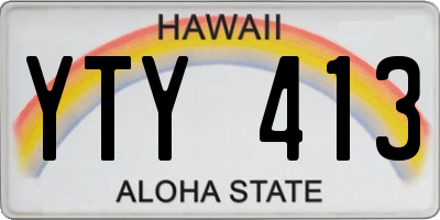 HI license plate YTY413