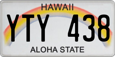 HI license plate YTY438